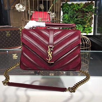 YSL MONOGRAM COLLEGE Red Wine 24cm