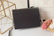YSL SUNSET Medium Crocodile Embossed Shiny Black 4833 22cm  - 4
