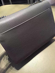 YSL SUNSET MONOGRAM Medium GRAINED LEATHER Gray 4848 22cm  - 4