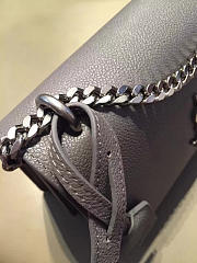 YSL SUNSET MONOGRAM Medium GRAINED LEATHER Gray 4848 22cm  - 6