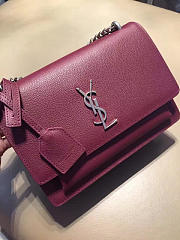 YSL MEDIUM SUNSET BAG GRAINED LEATHER 4852 22cm  - 2