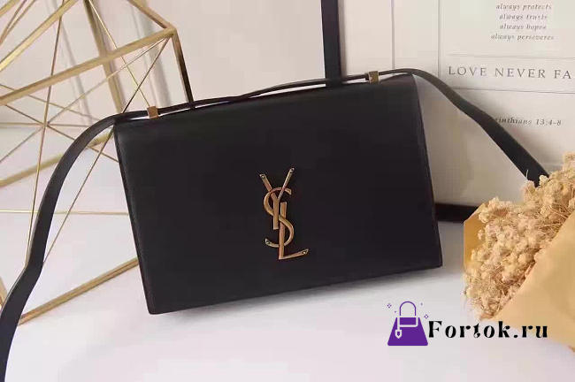 YSL Monogram Small Dylan Shoulder Bag Black 24cm  - 1