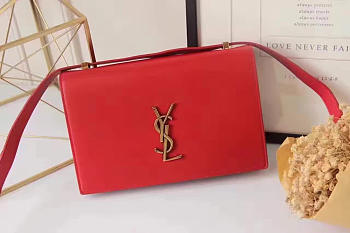 YSL Monogram Small Dylan Shoulder Bag Red 4859 24cm 