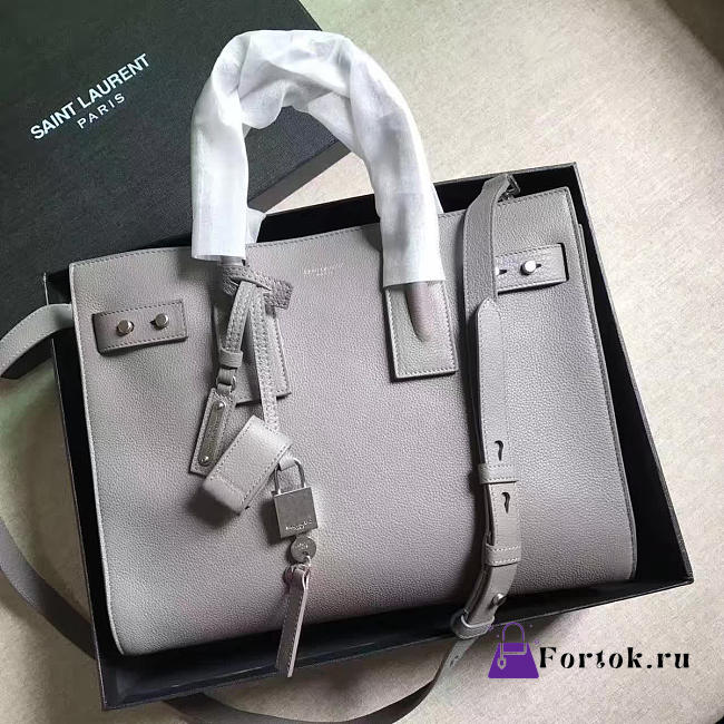 YSL Classic Sac-De-Jour Silver 4871 32cm  - 1