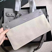 YSL Classic Sac-De-Jour Silver 4871 32cm  - 4