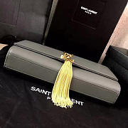 YSL MONOGRAM KATE Tassel Smooth Leather Gray 4984 24cm  - 5
