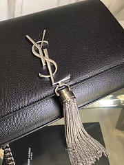 YSL MONOGRAM KATE BAG WITH LEATHER TASSEL Black 4997 24cm  - 5