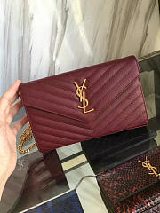 YSL MONOGRAM College Gold Hardware Red Wine 5075 22cm  - 4