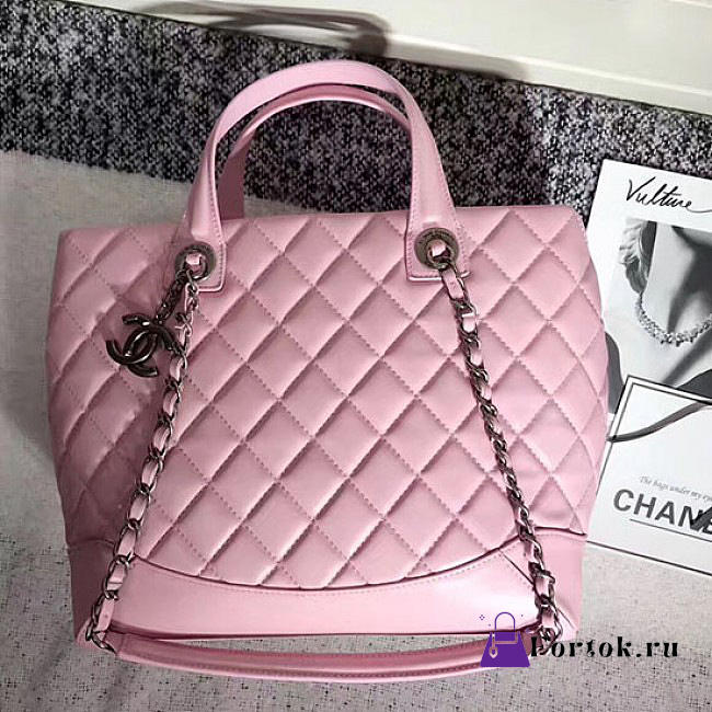 Chanel Caviar Quilted Lambskin Shopping Tote Bag Pink 260301 VS02905 - 1