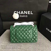 Chanel Lambskin Classic handbag Green A01112 25cm - 4