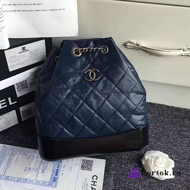 CHANEL'S GABRIELLE Small Backpack Blue and Black A94485 24cm - 1