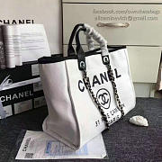 Chanel Shopping Bag White A68046 VS08728 38cm - 4