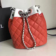 Chanel Small Drawstring Bucket Bag in Red A93730 21cm - 1