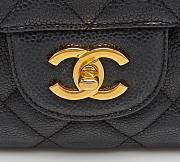 CHANEL Large Classic Handbag Grained Calfskin Gold Black 30cm - 2