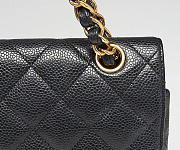 CHANEL Large Classic Handbag Grained Calfskin Gold Black 30cm - 5