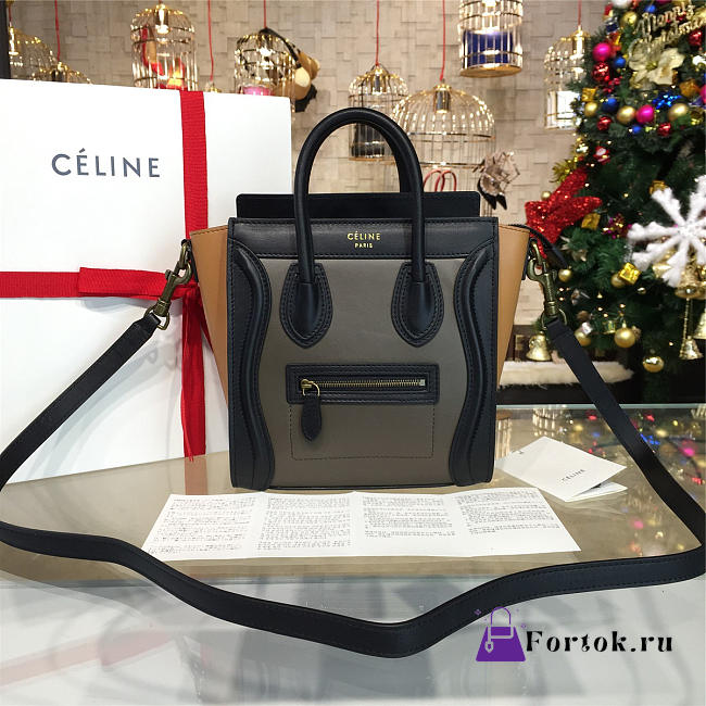 Celine Leather Nano Luggage Z971 20cm  - 1