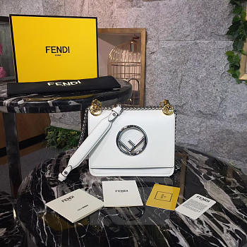 Fendi Shoulder Bag White 1984 19cm 