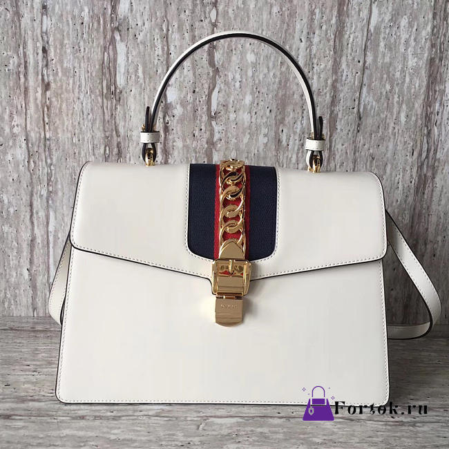 Gucci Sylvie Leather Maxi Top Handle Bag 2137 - 1