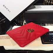 GG Marmont card case Nexthibiscus red leather - 2