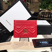 GG Marmont card case Nexthibiscus red leather - 6