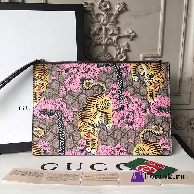 Gucci GG Leather Clutch Bag Z01 30cm - 1