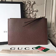 Gucci GG Leather Clutch Bag Z01 30cm - 6