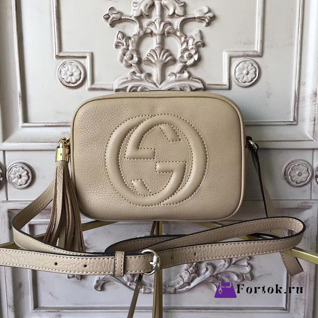 Gucci Soho Disco Leather Bag Beige Z2605 21cm - 1
