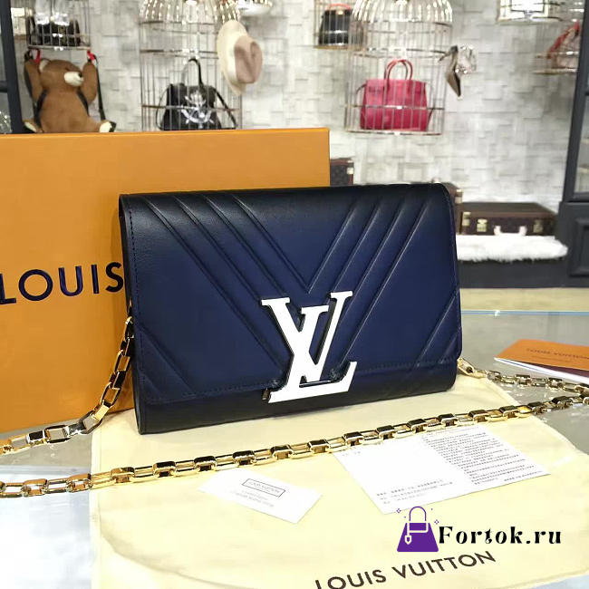 Louis Vuitton LOUISE CHAIN GM Black 3437 23cm - 1