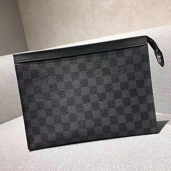 Louis Vuitton POCHETTE VOYAGE MM Damier Graphite Canvas 26cm 