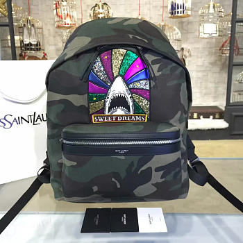 YSL Monogram Backpack Camouflage 40cm 