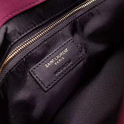 YSL LOULOU Monogram Quilted Velvet Large Red Wine 4801 30cm - 6