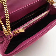 YSL LOULOU Monogram Quilted Velvet Large Red Wine 4801 30cm - 4