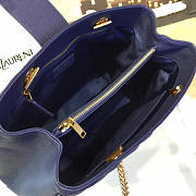 YSL Classic Shopper Grained Calfskin Navy 4821 35cm - 2