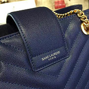 YSL Classic Shopper Grained Calfskin Navy 4821 35cm - 5