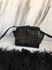 YSL Toy Cabas Crossbody Crocodile Black 4835 16cm  - 1
