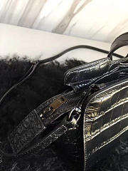 YSL Toy Cabas Crossbody Crocodile Black 4835 16cm  - 3