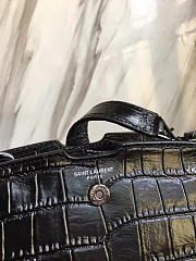 YSL Toy Cabas Crossbody Crocodile Black 4835 16cm  - 2