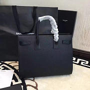 YSL Sac-De-Jour GRAIN DE POUDRE EMBOSSED LEATHER Black 4880 36cm  - 5