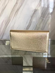 YSL MONOGRAM KATE Clutch Crinkled Metallic Gold 4958 25cm  - 4
