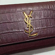 YSL MONOGRAM KATE IN EMBOSSED CROCODILE SHINY 4968 24cm  - 3