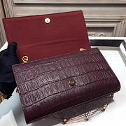 YSL MONOGRAM KATE IN EMBOSSED CROCODILE SHINY 4968 24cm  - 2