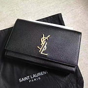 YSL MONOGRAM KATE GRAIN DE POUDRE EMBOSSED Black 4969 24cm  - 1