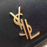 YSL MONOGRAM KATE GRAIN DE POUDRE EMBOSSED Black 4969 24cm  - 4