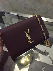 YSL MONOGRAM KATE GRAIN DE POUDRE EMBOSSED LEATHER Brown 5025 28,5cm - 1