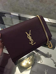 YSL MONOGRAM KATE GRAIN DE POUDRE EMBOSSED LEATHER Brown 5025 28,5cm - 6