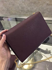 YSL MONOGRAM KATE GRAIN DE POUDRE EMBOSSED LEATHER Brown 5025 28,5cm - 5