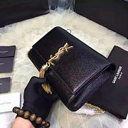 YSL MONOGRAM KATE Gold Tassel Black Leather 5059 24cm - 2