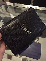 YSL MONOGRAM College Embossed Leather Black 5074 31cm - 6