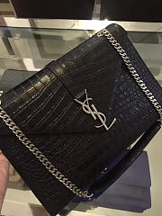 YSL MONOGRAM College Embossed Leather Black 5074 31cm - 5