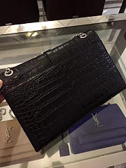 YSL MONOGRAM College Embossed Leather Black 5074 31cm - 4